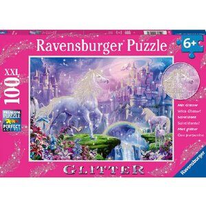 New sealed Ravensburger 100XXL Puzzle-Unicorn Kingdom Glitter Children Puzzle